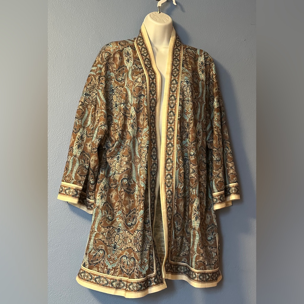 Simple By Suzanne Betro Women's Printed Kimono Sz 2x